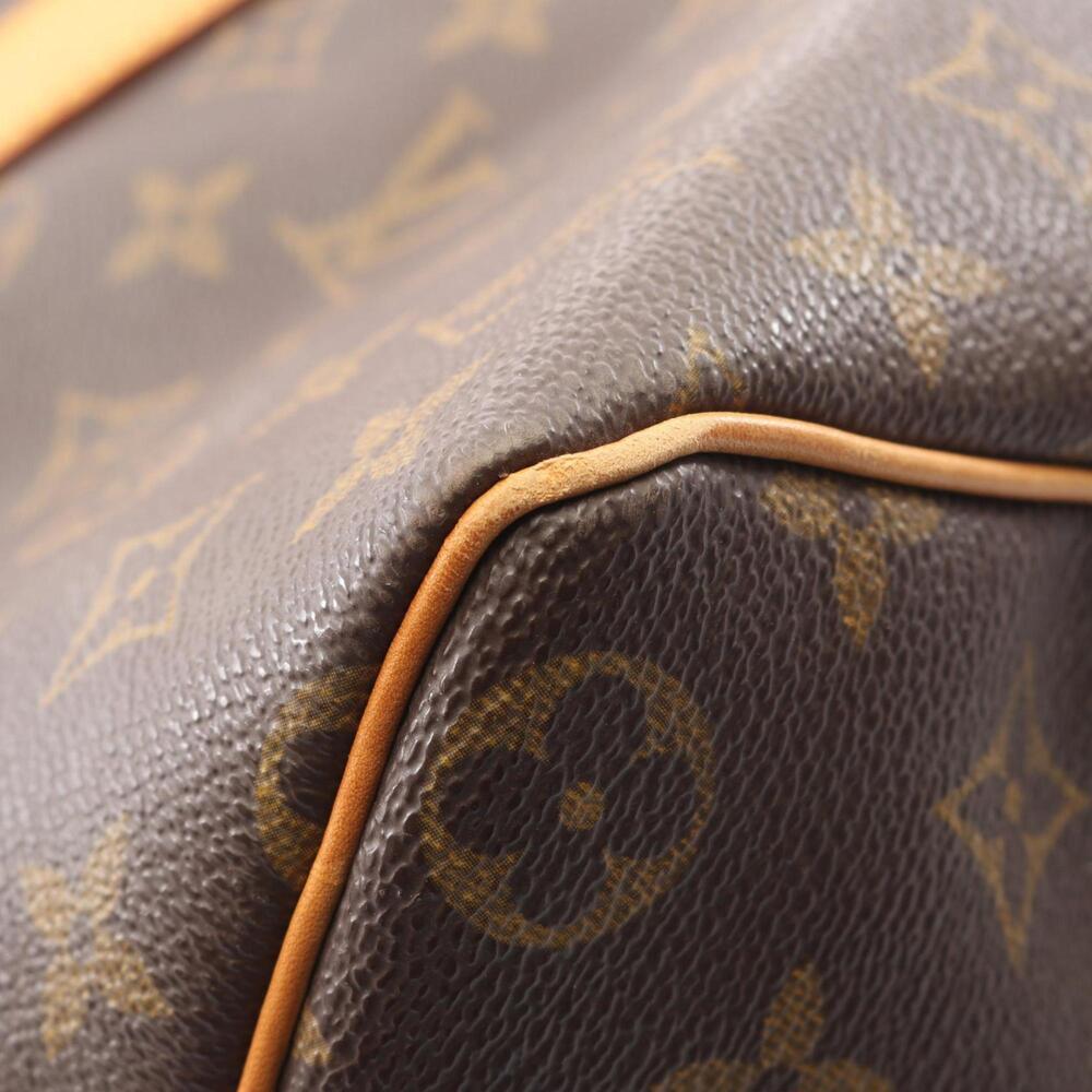 LOUIS VUITTON Authentic Brown Monogram Leather Keepall 45 Boston Bag - Picture 7 of 11